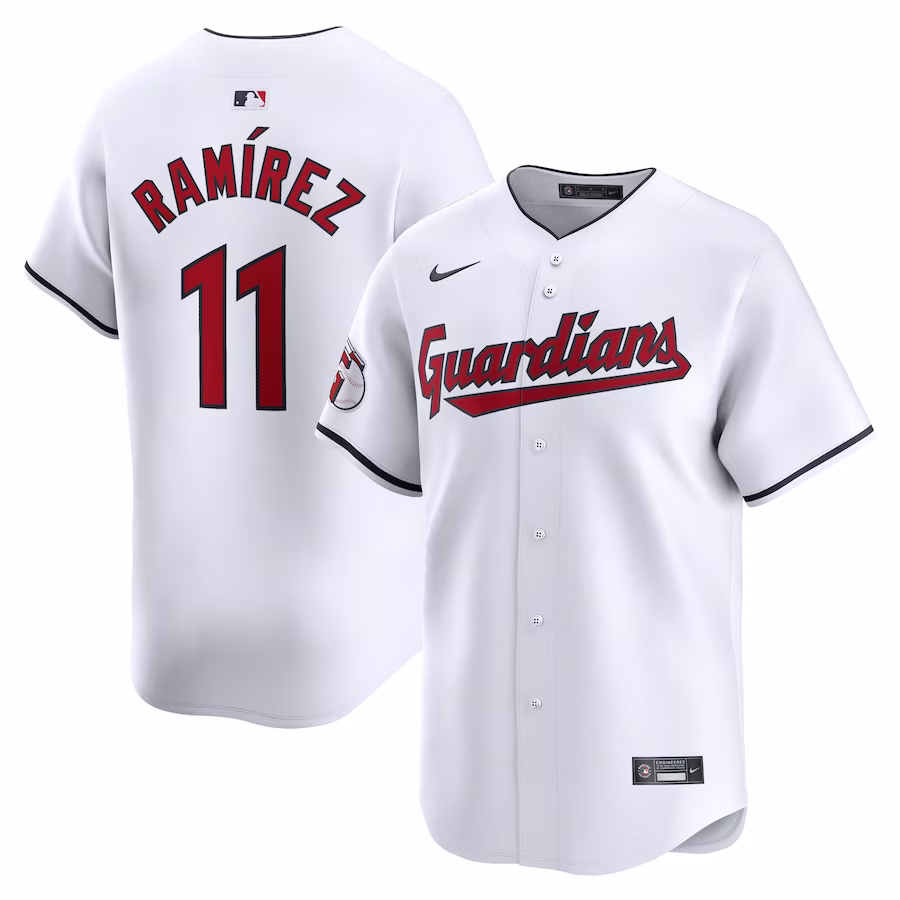 Men's Cleveland Guardians Jose Ramirez Nike White Home Limited Player Jersey - ujerseystore