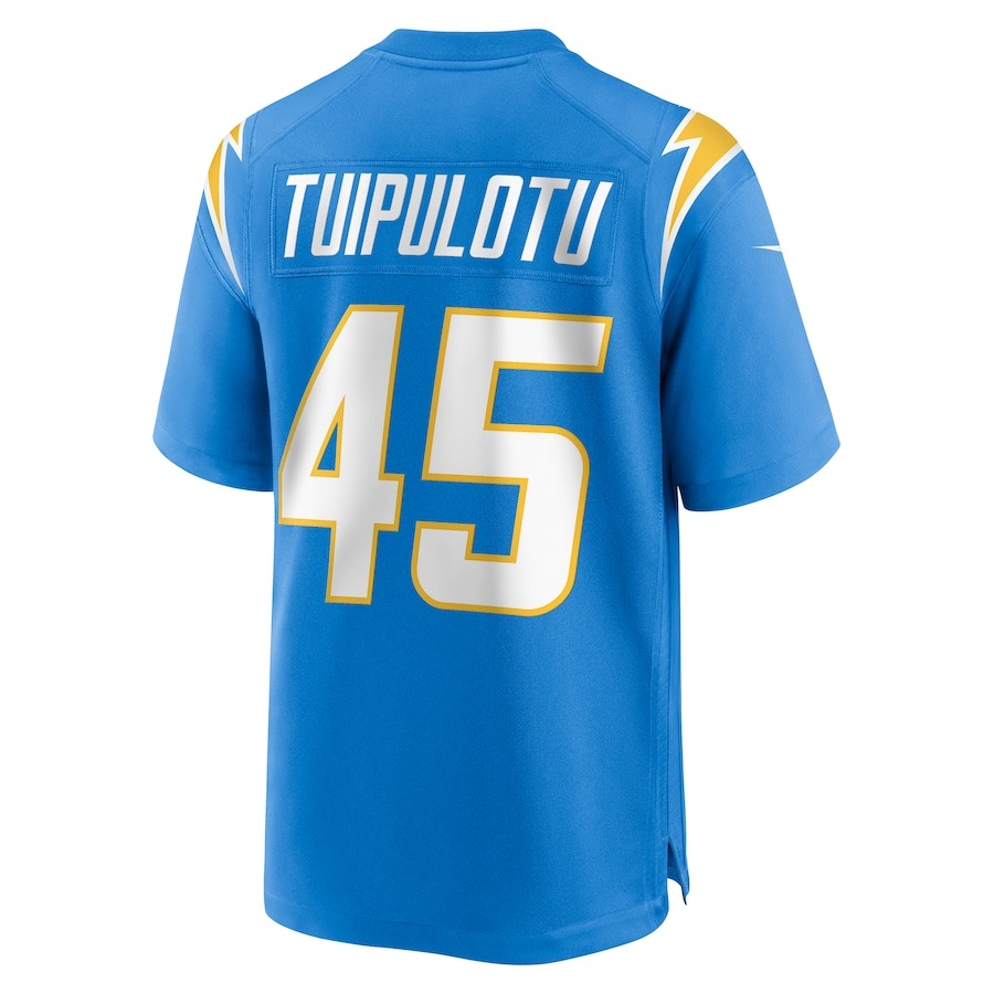 Men's Los Angeles Chargers Tuli Tuipulotu Nike Powder Blue Team Game Jersey - ujerseystore