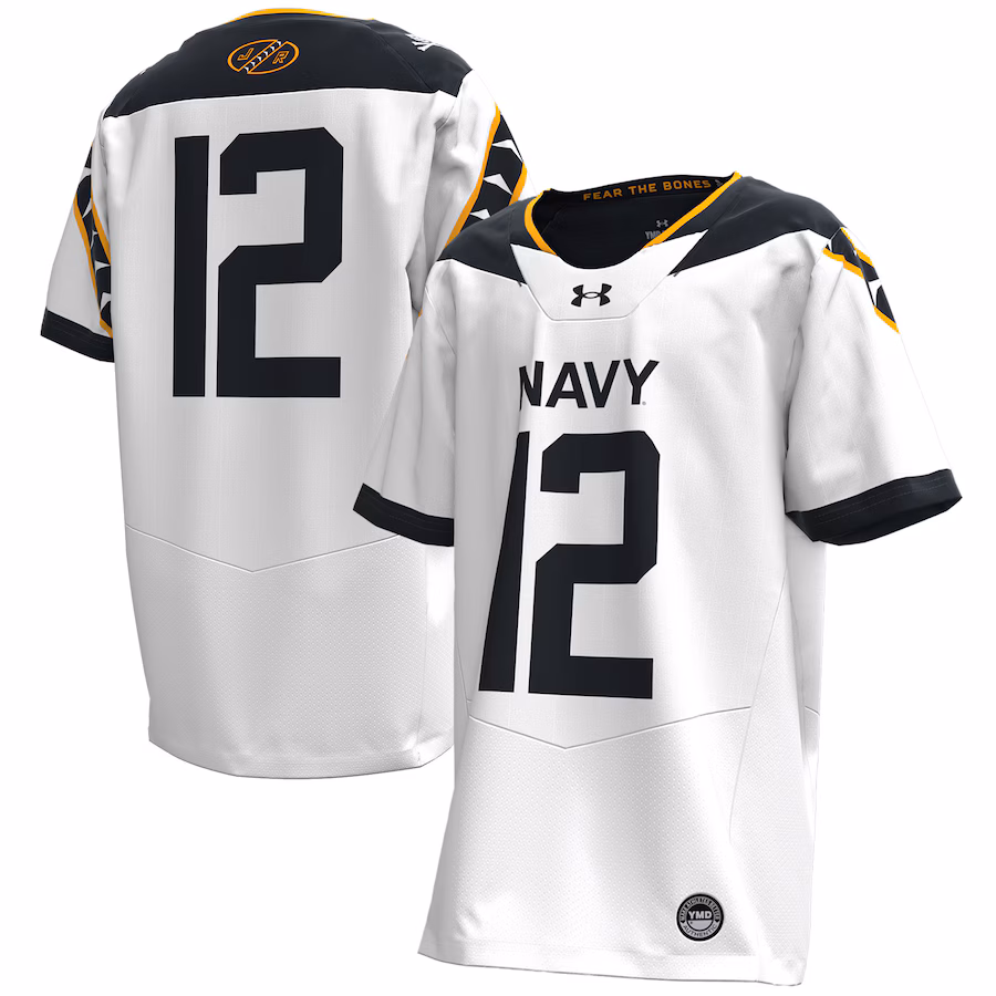 Youth Under Armour White Navy Midshipmen 2024 Rivalry Replica Jersey - ujerseystore