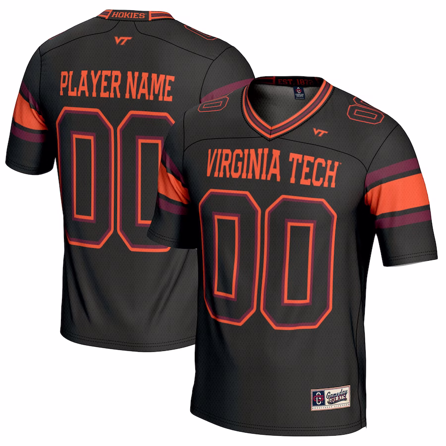 Virginia Tech Hokies GameDay Greats NIL Pick-A-Player Football Jersey - Black - ujerseystore