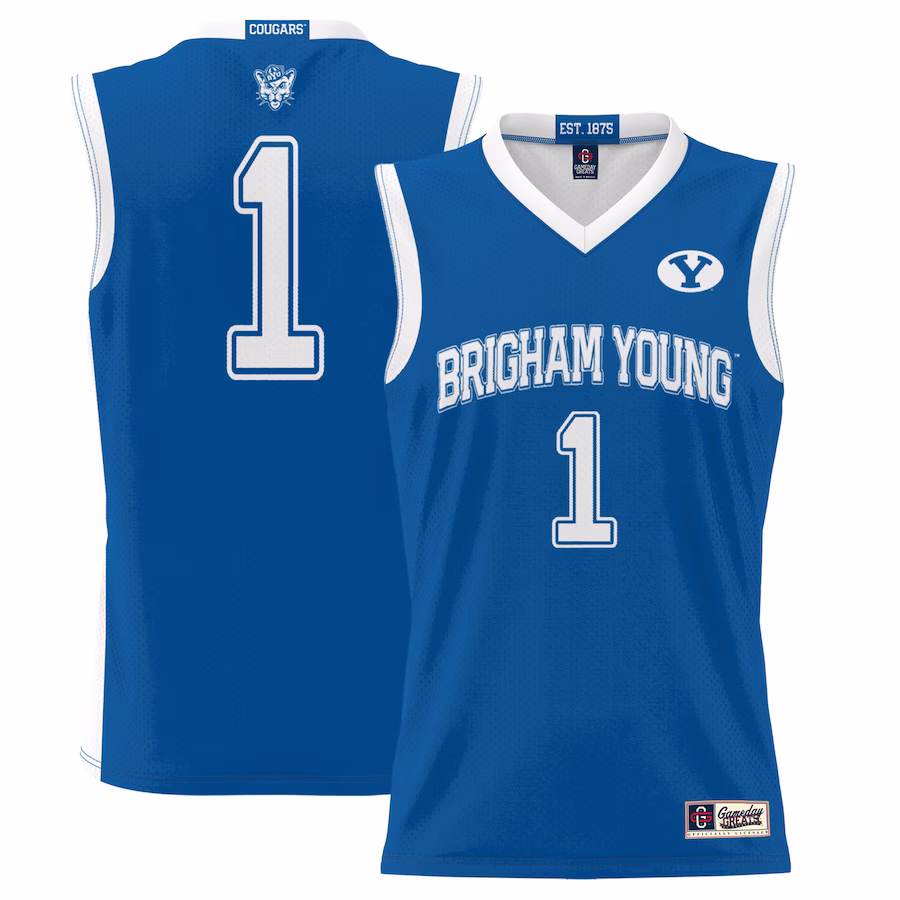 #1 BYU Cougars GameDay Greats Youth Lightweight Basketball Jersey - Royal - ujerseystore