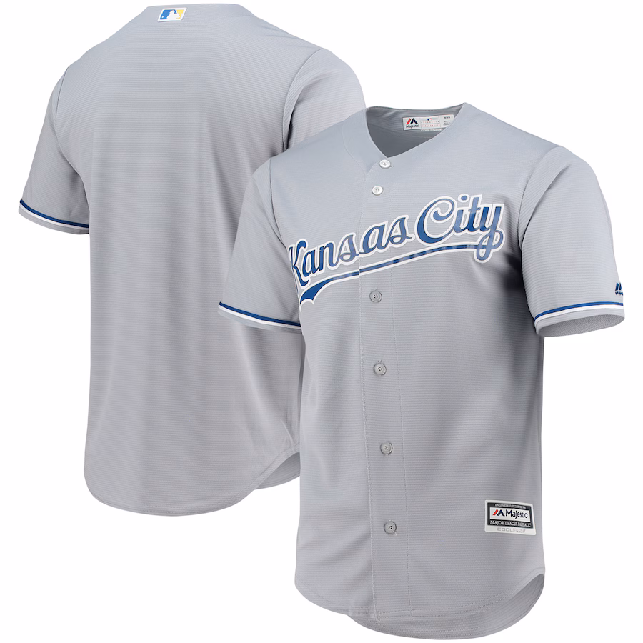 Men's Kansas City Royals Majestic Gray Team Official Jersey - ujerseystore