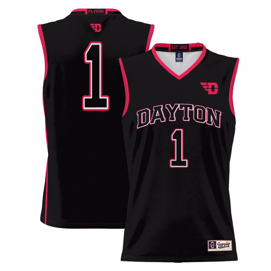 #1  Dayton Flyers GameDay Greats  Lightweight Basketball Jersey - Black - ujerseystore