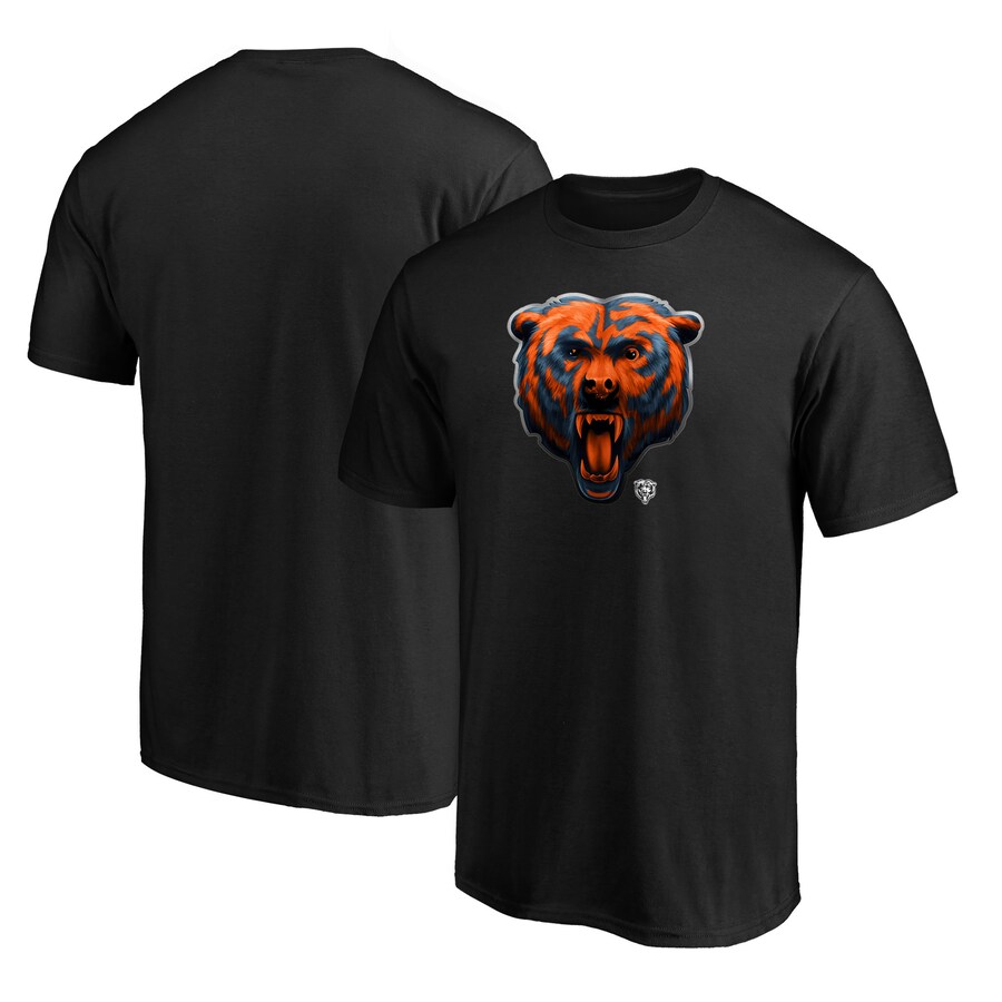 Men's Chicago Bears  Black Midnight Mascot T-Shirt - ujerseystore