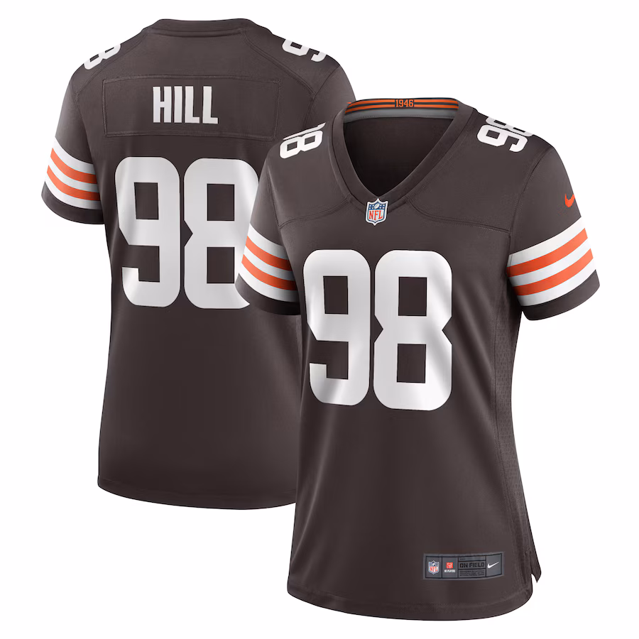 Women's Cleveland Browns Trysten Hill Nike Brown Game Jersey - ujerseystore