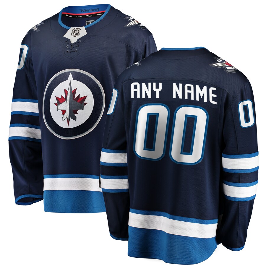 Men's Winnipeg Jets Fanatics Branded Blue Home Breakaway Custom Jersey - ujerseystore