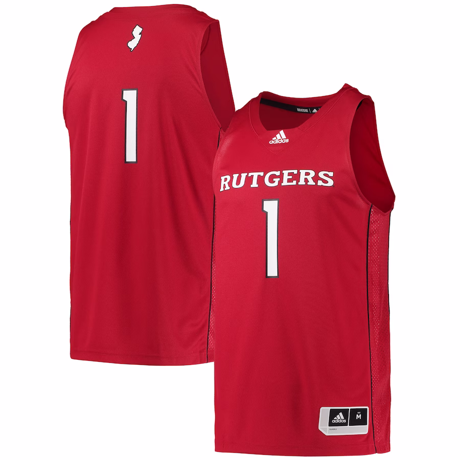 #1 Rutgers Scarlet Knights adidas Team Swingman Basketball Jersey - Scarlet - ujerseystore