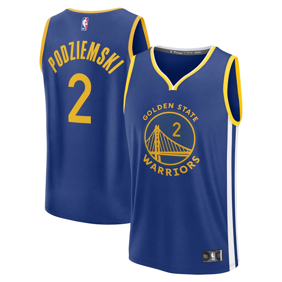 Men's Golden State Warriors Brandin Podziemski Fanatics Royal Fast Break Replica Player Jersey - Icon Edition - ujerseystore