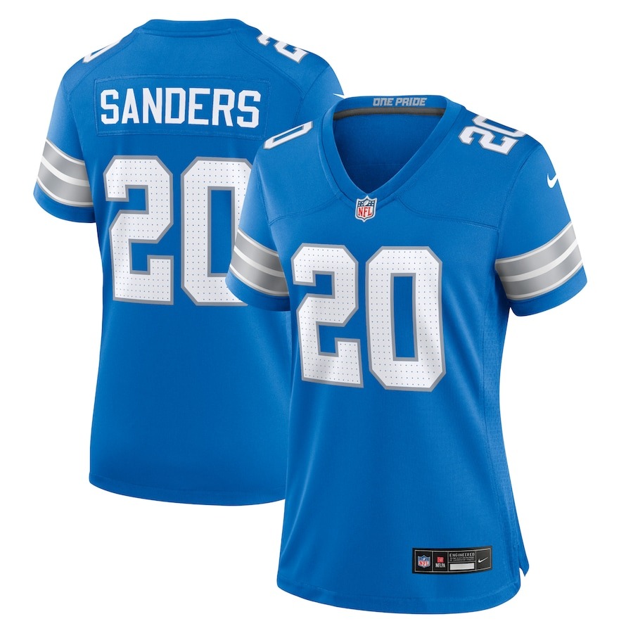 Women's Detroit Lions Barry Sanders Nike Blue Retired Player Game Jersey - ujerseystore