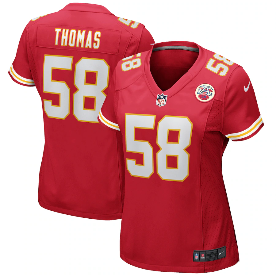 Women's Kansas City Chiefs Derrick Thomas Nike Red Game Retired Player Jersey - ujerseystore