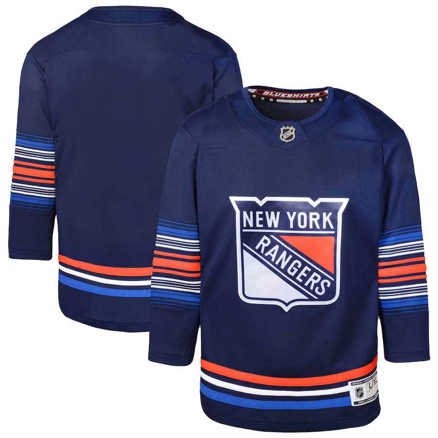 Youth New York Rangers Navy Alternate Premier Jersey - ujerseystore