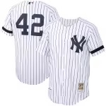 Men's New York Yankees Mariano Rivera Mitchell & Ness White/Navy Home 2000 Cooperstown Collection Authentic Jersey - ujerseystore