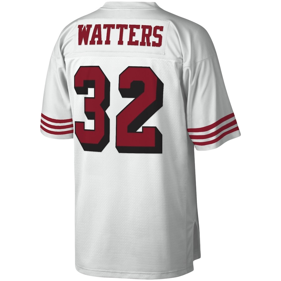 Men's San Francisco 49ers Ricky Watters Mitchell & Ness White Legacy Replica Jersey - ujerseystore