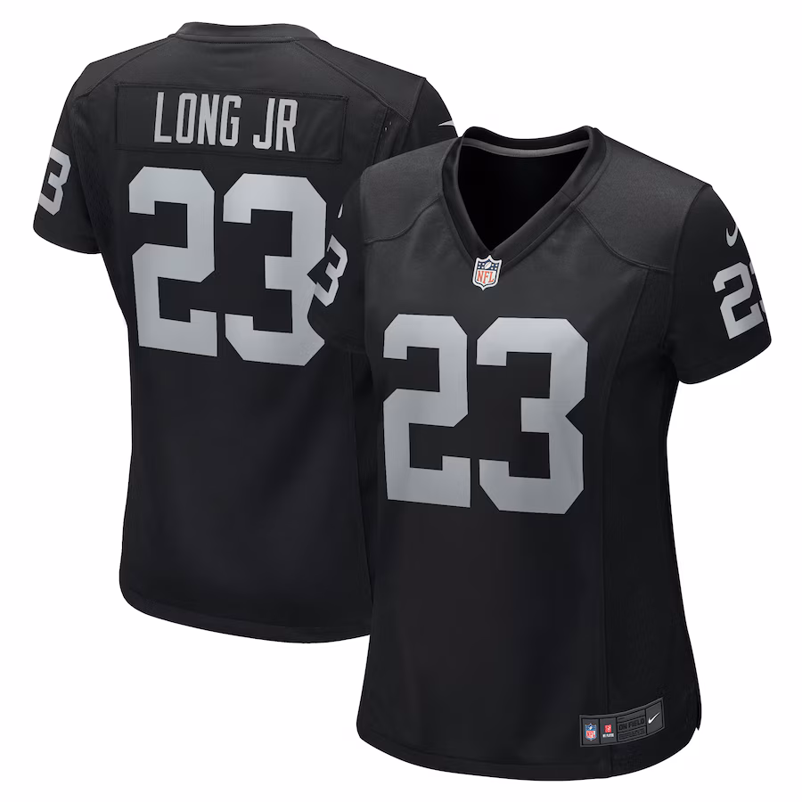 Women's Las Vegas Raiders David Long Jr. Nike  Black Team Game Jersey - ujerseystore