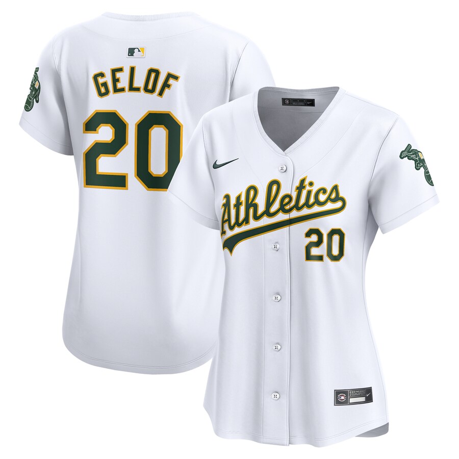 Women's Oakland Athletics Zack Gelof Nike White Home Limited Player Jersey - ujerseystore