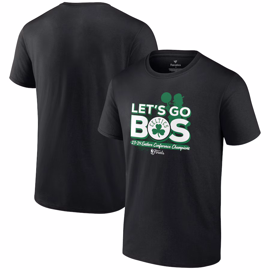 Men's Boston Celtics Fanatics Black 2024 Eastern Conference Champions Layup Drill T-Shirt - ujerseystore