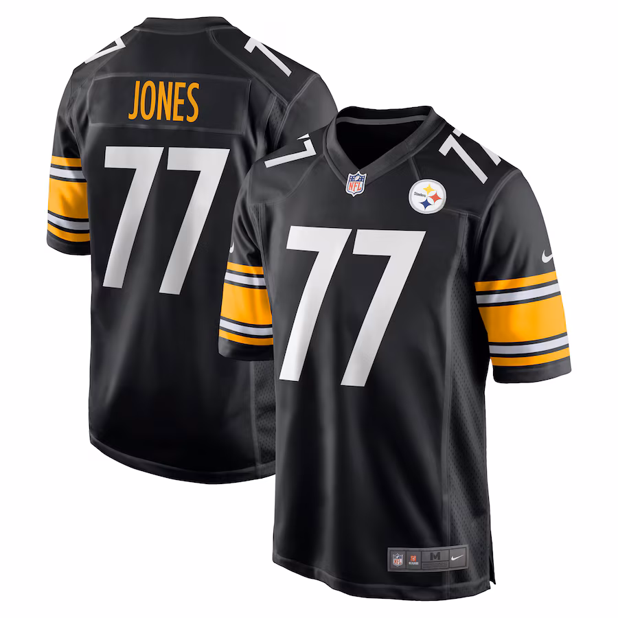 Men's Pittsburgh Steelers Broderick Jones Nike Black Game Jersey - ujerseystore
