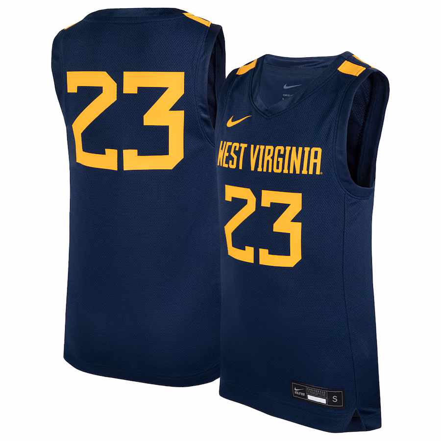 Youth Nike #23 Navy West Virginia Mountaineers Icon Replica Basketball Jersey - ujerseystore