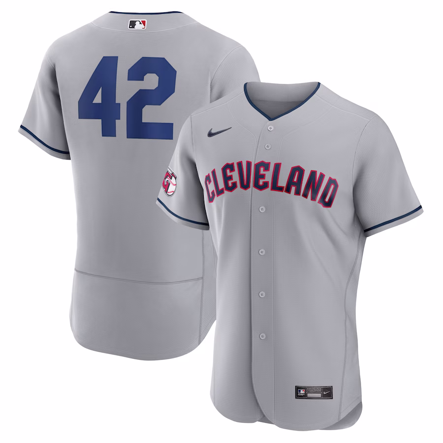 Men's Cleveland Guardians Nike Gray 2023 Jackie Robinson Day Authentic Jersey - ujerseystore