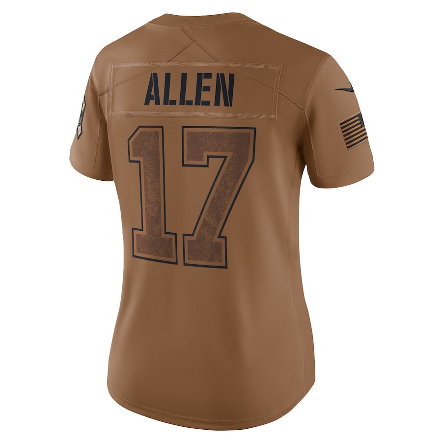 Women's Buffalo Bills Josh Allen Nike Brown 2023 Salute To Service Limited Jersey - ujerseystore