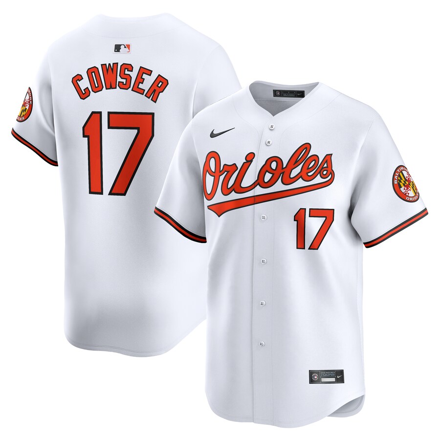 Men's Baltimore Orioles Colton Cowser Nike White Home Limited Player Jersey - ujerseystore