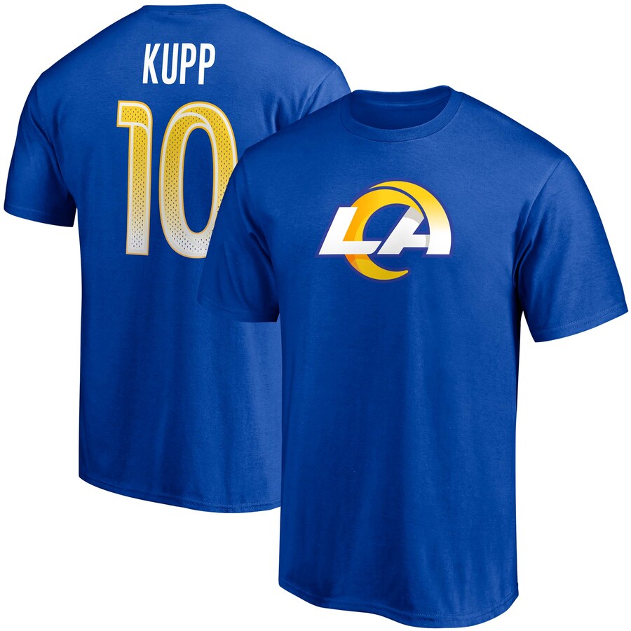 Men's Los Angeles Rams Cooper Kupp Fanatics Royal Player Icon Name & Number T-Shirt - ujerseystore