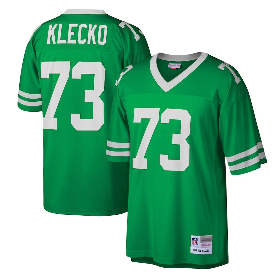 Men's New York Jets Joe Klecko Mitchell & Ness Kelly Green Legacy Replica Jersey - ujerseystore