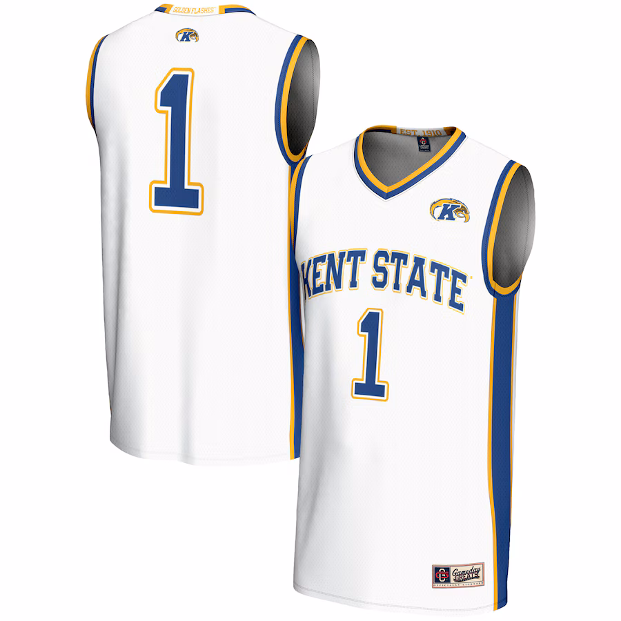 Unisex GameDay Greats White  Kent State Golden Flashes #1 Basketball Jersey - ujerseystore