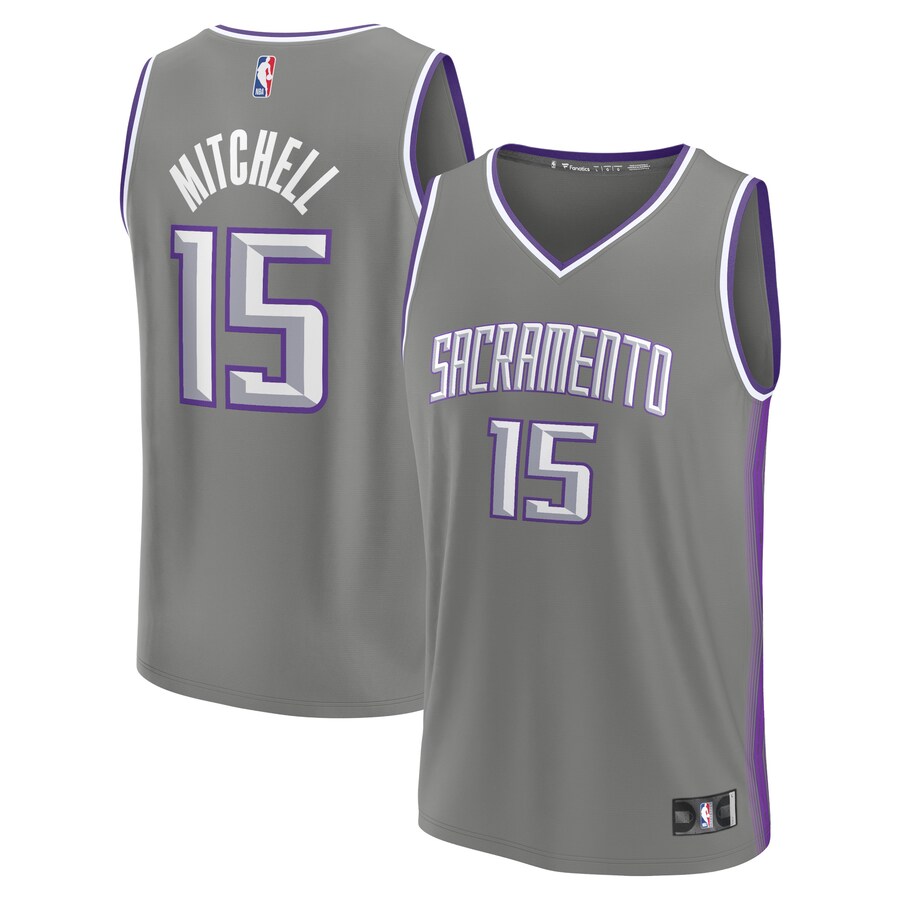 Men's Sacramento Kings Davion Mitchell Fanatics Gray Fastbreak Jersey - City Edition - ujerseystore