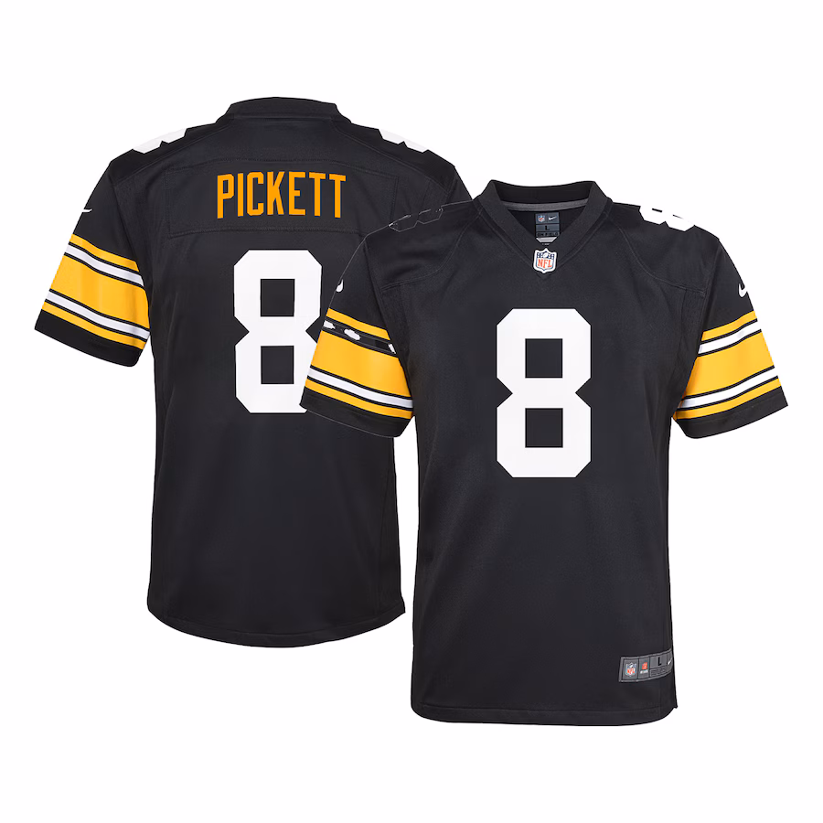Youth Pittsburgh Steelers Kenny Pickett Nike Black Game Jersey - ujerseystore