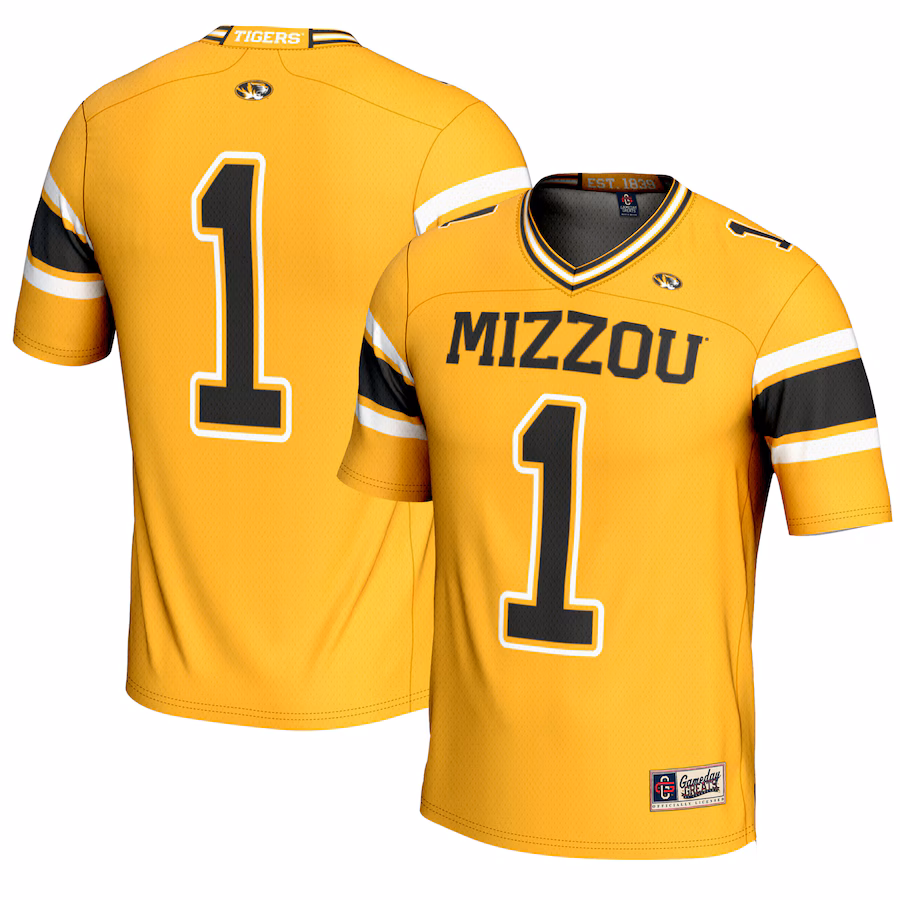 Youth GameDay Greats #1 Gold Missouri Tigers Football Jersey - ujerseystore