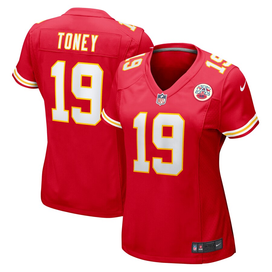 Women's Kansas City Chiefs Kadarius Toney Nike Red Game Player Jersey - ujerseystore