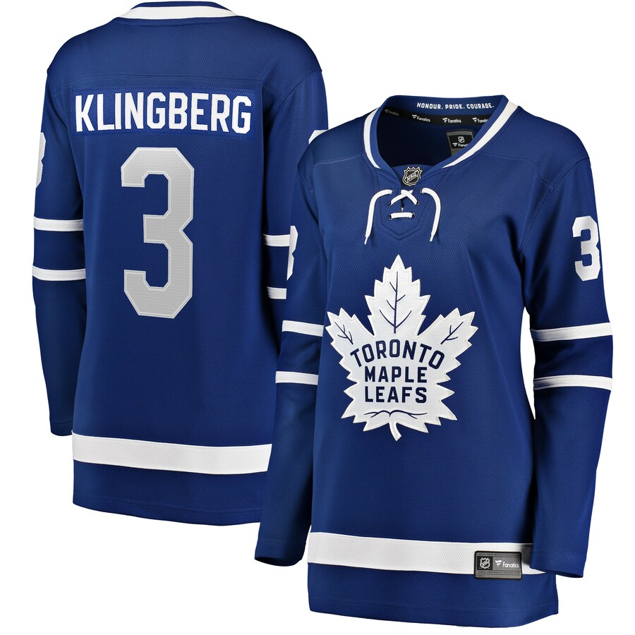 Women's Toronto Maple Leafs John Klingberg Fanatics Branded Blue Home Breakaway Player Jersey - ujerseystore