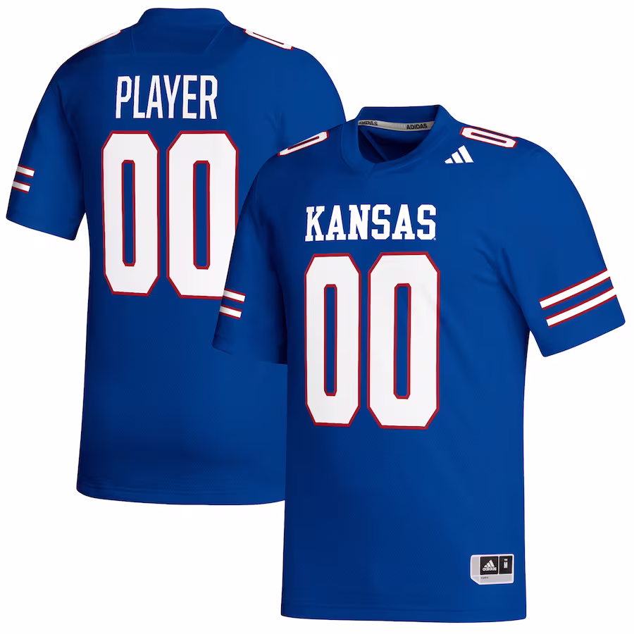 Kansas Jayhawks adidas Pick-A-Player NIL Replica Football Jersey - Royal - ujerseystore