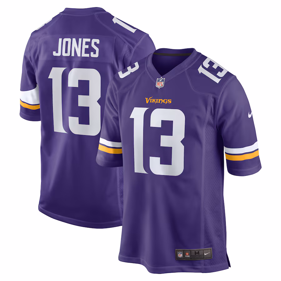 Men's Minnesota Vikings Daniel Jones Nike Purple Team Game Jersey - ujerseystore