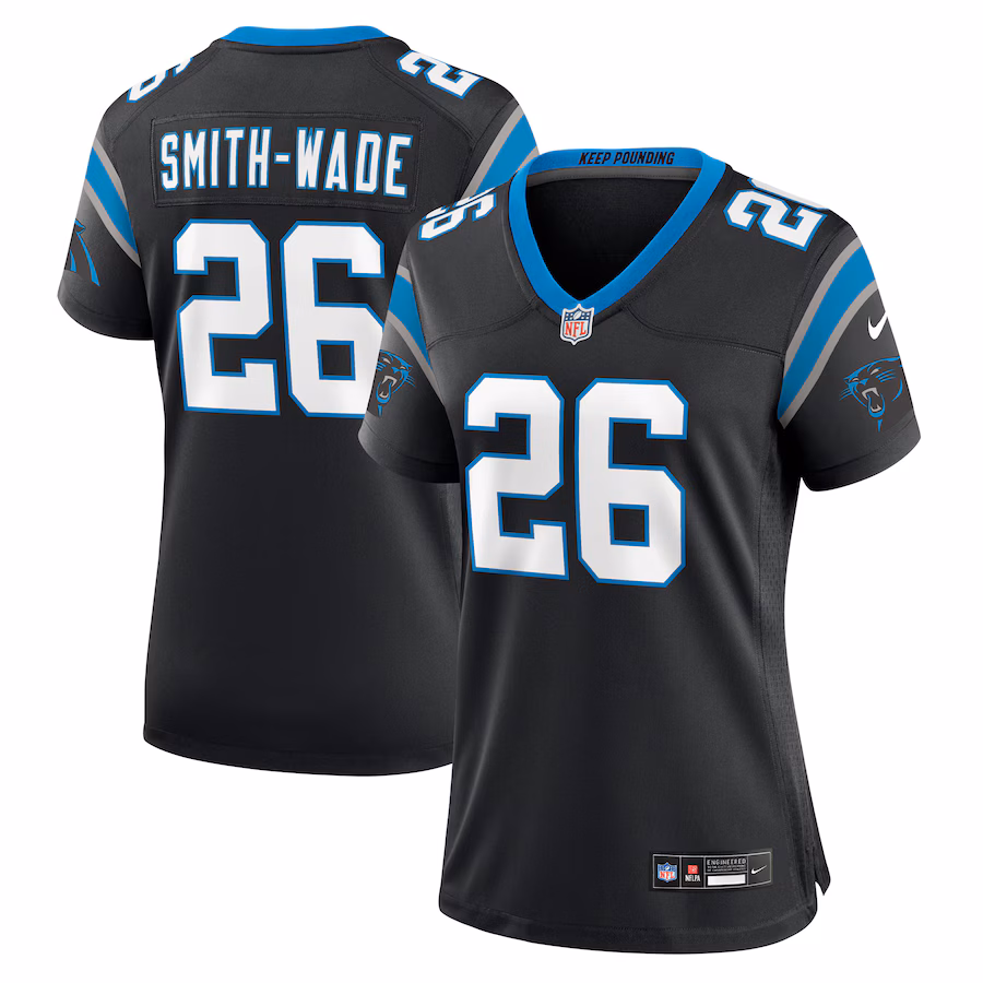 Women's Carolina Panthers Chau Smith-Wade Nike Black Game Jersey - ujerseystore