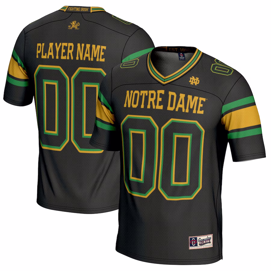 Notre Dame Fighting Irish GameDay Greats Youth NIL Pick-A-Player Football Jersey - Black - ujerseystore