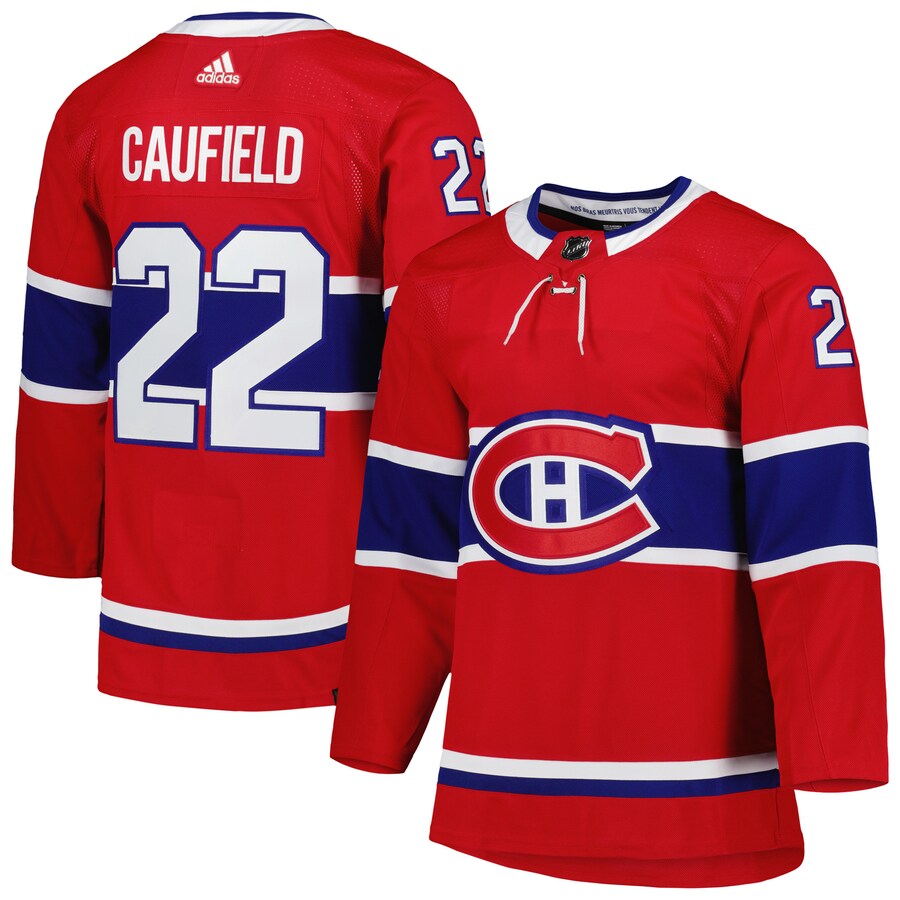 Men's Montreal Canadiens Cole Caufield adidas Red Home Primegreen Authentic Pro Player Jersey - ujerseystore