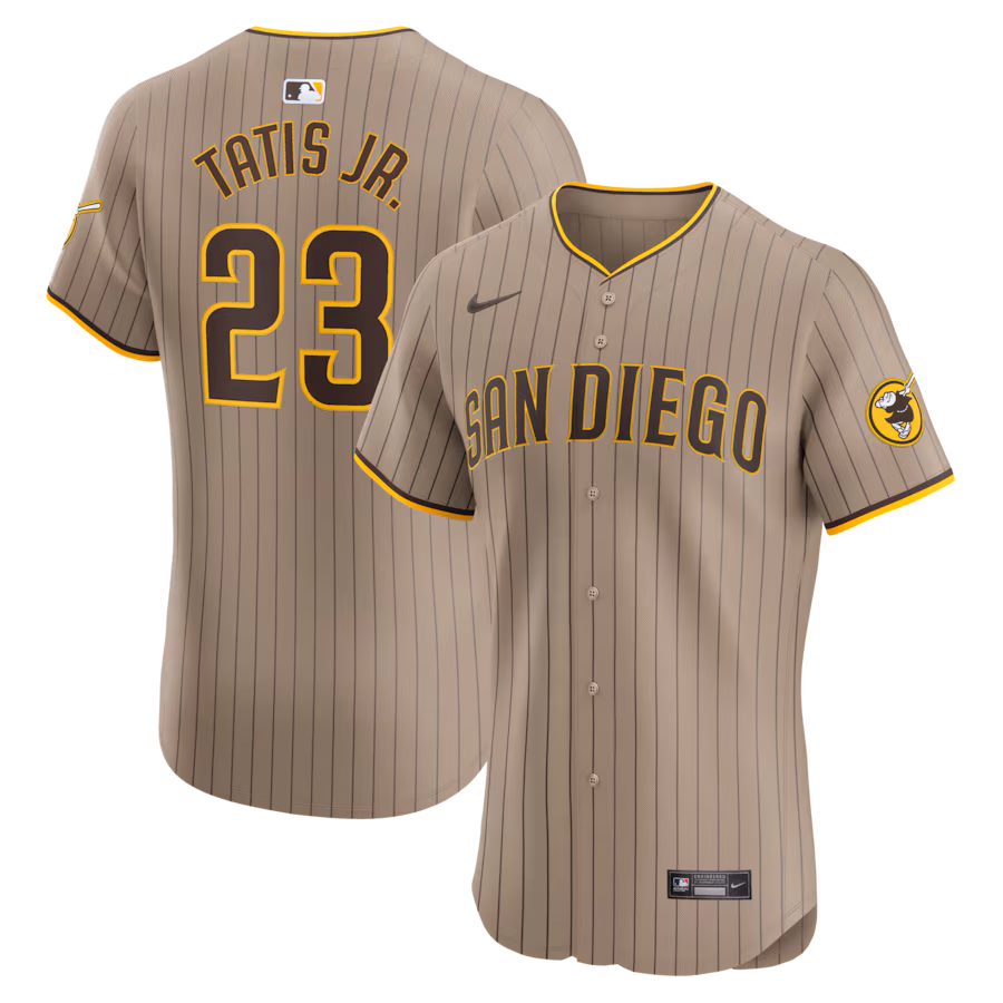 Men's San Diego Padres Fernando Tatis Jr. Nike Sand Alternate Elite Player Jersey - ujerseystore