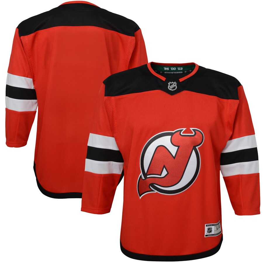 Youth New Jersey Devils Red Home Premier Blank Jersey - ujerseystore