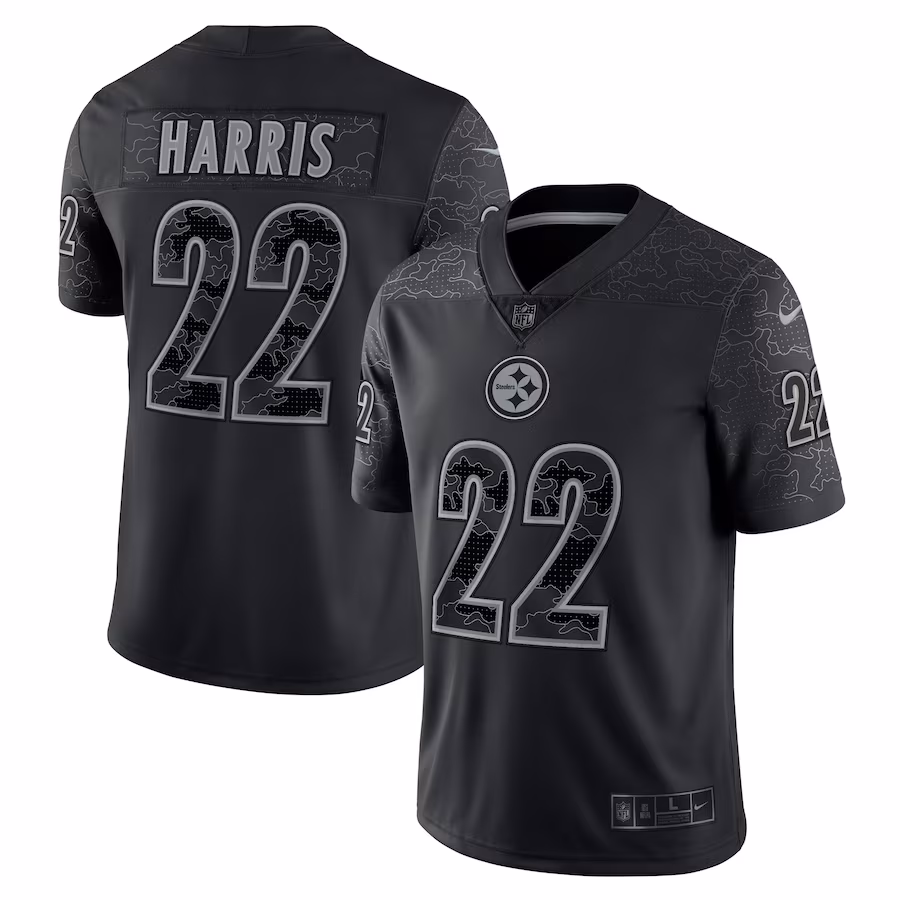 Men's Pittsburgh Steelers Najee Harris Nike Black RFLCTV Limited Jersey - ujerseystore
