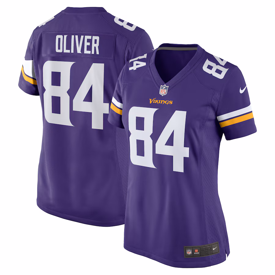 Women's Minnesota Vikings Josh Oliver Nike Purple Game Player Jersey - ujerseystore