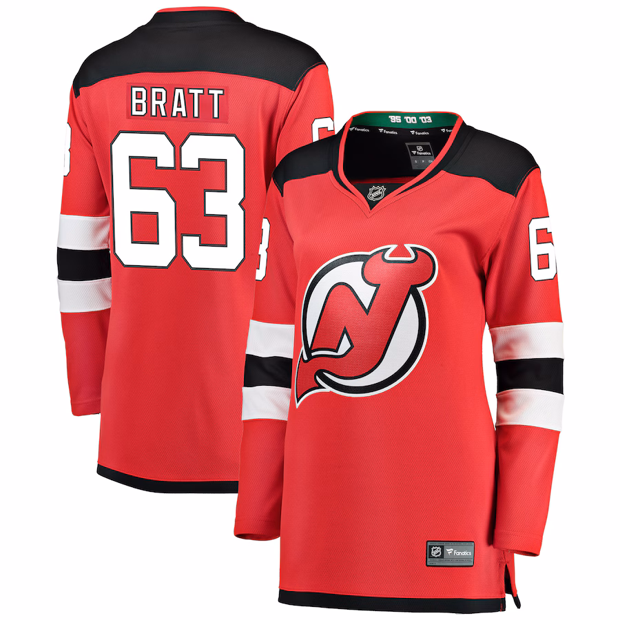 Women's New Jersey Devils Jesper Bratt Fanatics Red Breakaway Player Jersey - ujerseystore