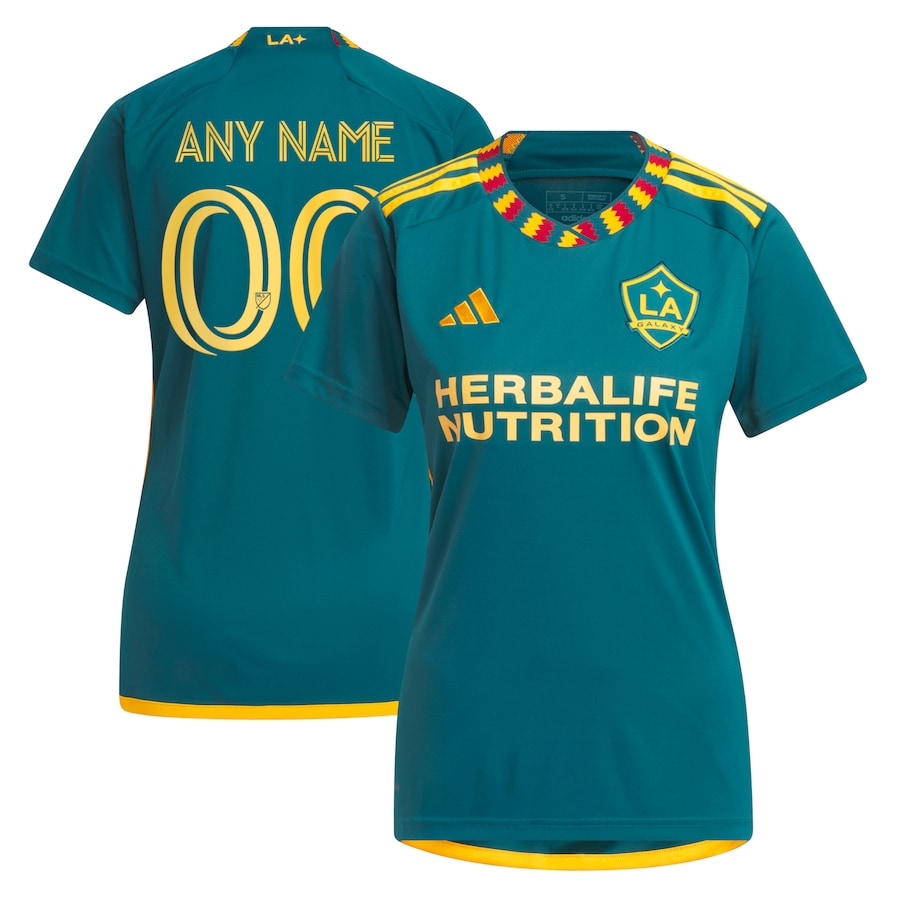 Women's LA Galaxy adidas Green 2023 LA Kit Replica Custom Jersey - ujerseystore