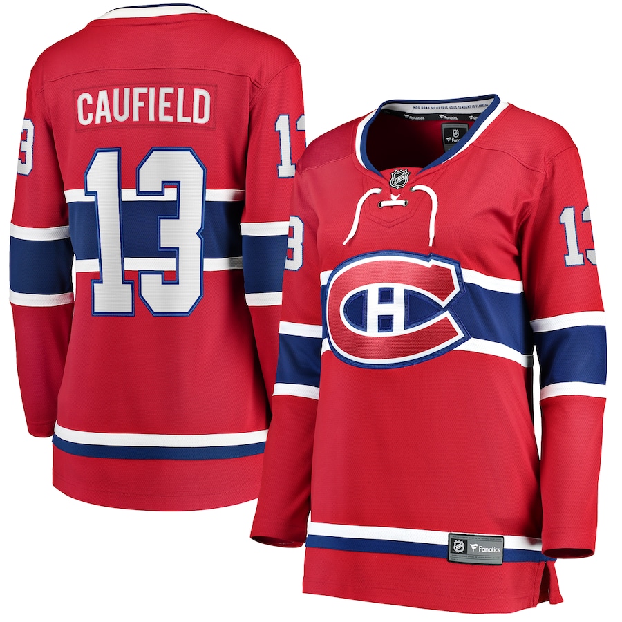Women's Montreal Canadiens Cole Caufield Fanatics Red Home Premier Breakaway Player Jersey - ujerseystore