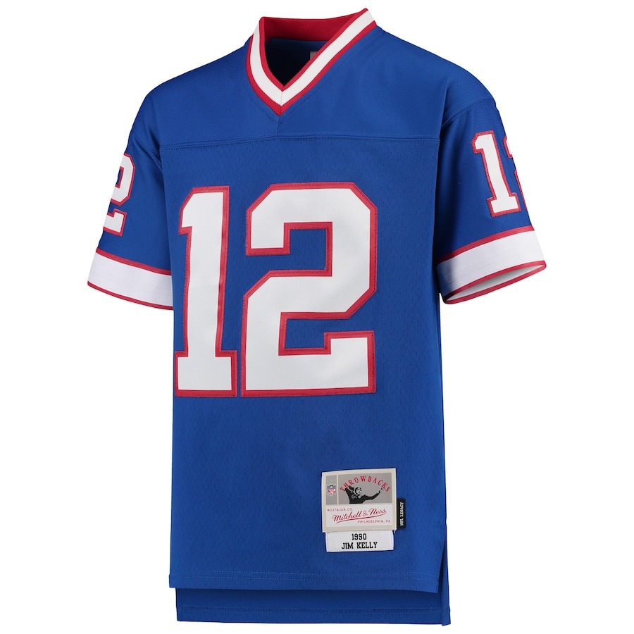 Youth Buffalo Bills Jim Kelly Mitchell & Ness Royal 1990 Legacy Retired Player Jersey - ujerseystore