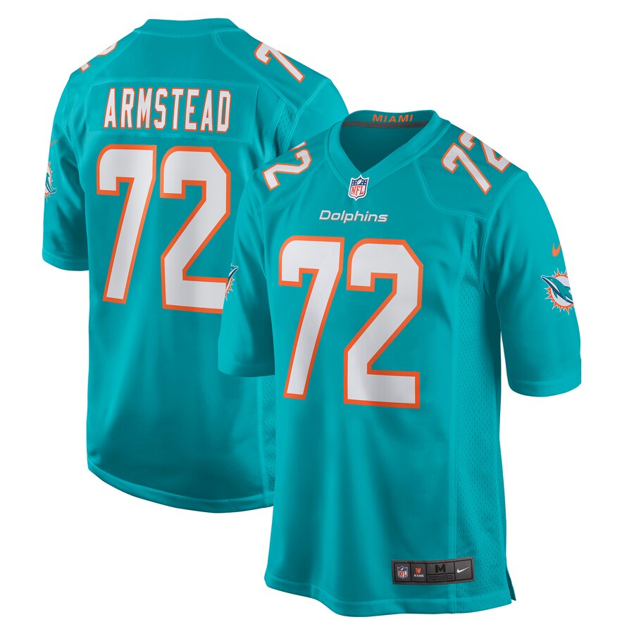 Men's Miami Dolphins Terron Armstead Nike Aqua Game Jersey - ujerseystore