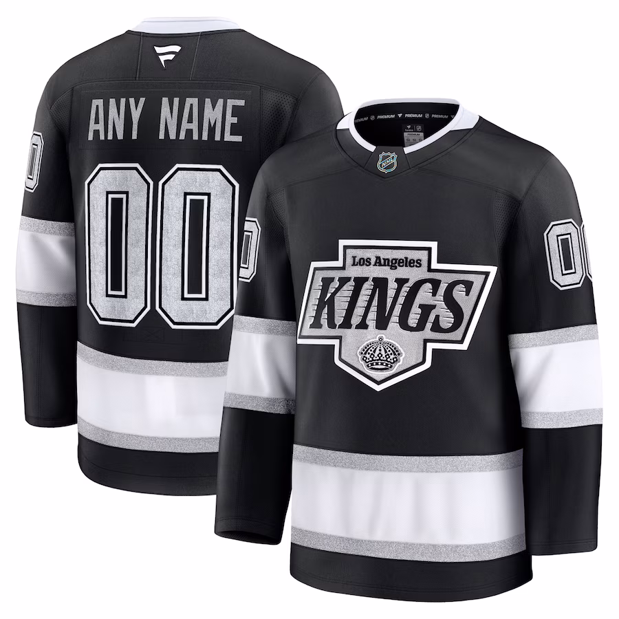 Men's Los Angeles Kings Fanatics Black Home Premium Custom Jersey - ujerseystore