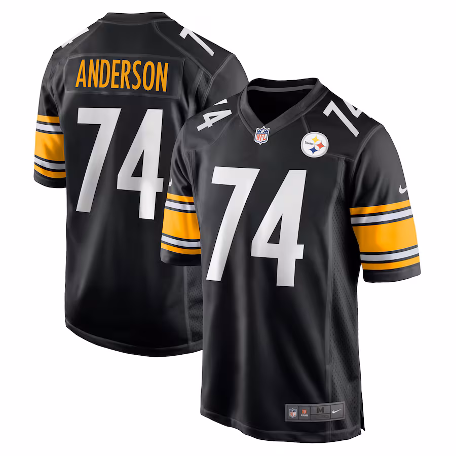 Men's Pittsburgh Steelers Spencer Anderson Nike  Black  Game Jersey - ujerseystore