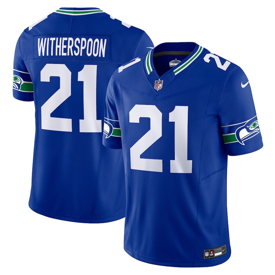 Men's Seattle Seahawks Devon Witherspoon Nike Royal Alternate Vapor F.U.S.E. Limited Jersey - ujerseystore